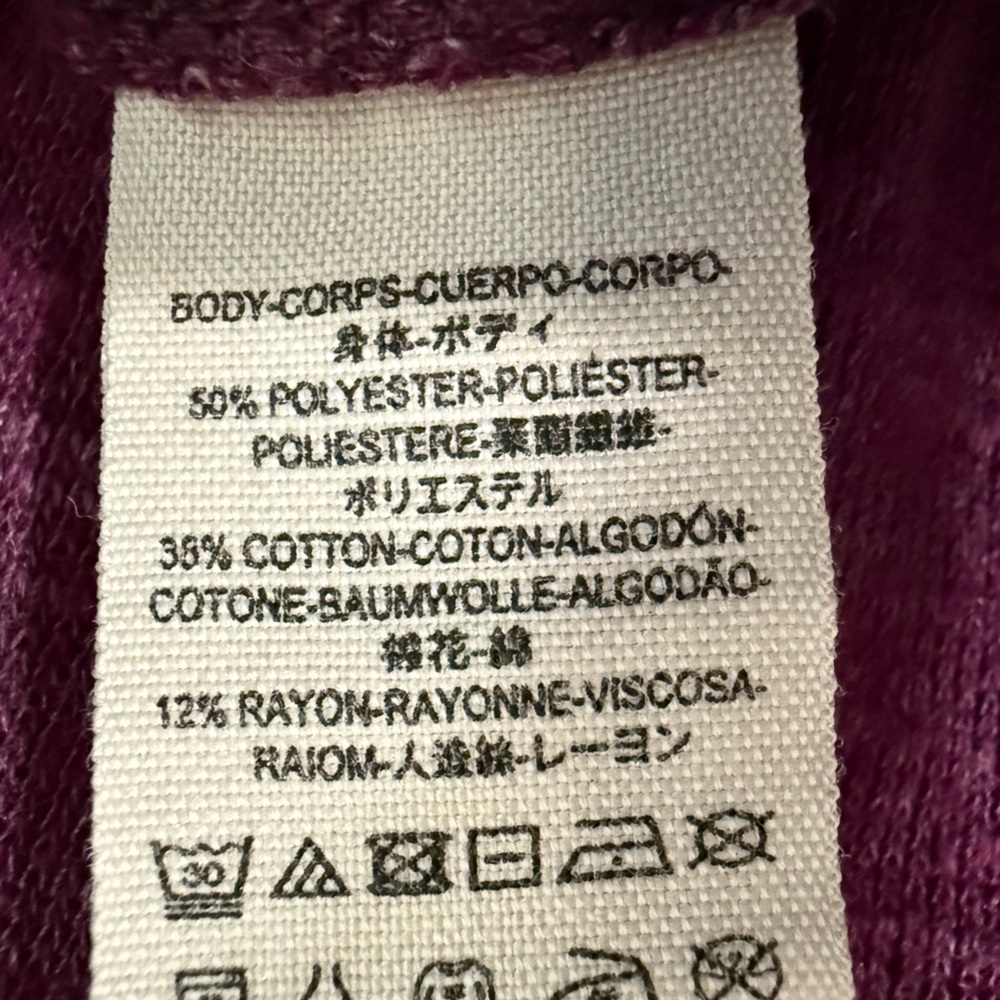 We The Free Stonecold Turtleneck Raglan Tunic Magenta Purple XS Open Back Top - Picture 6 of 9